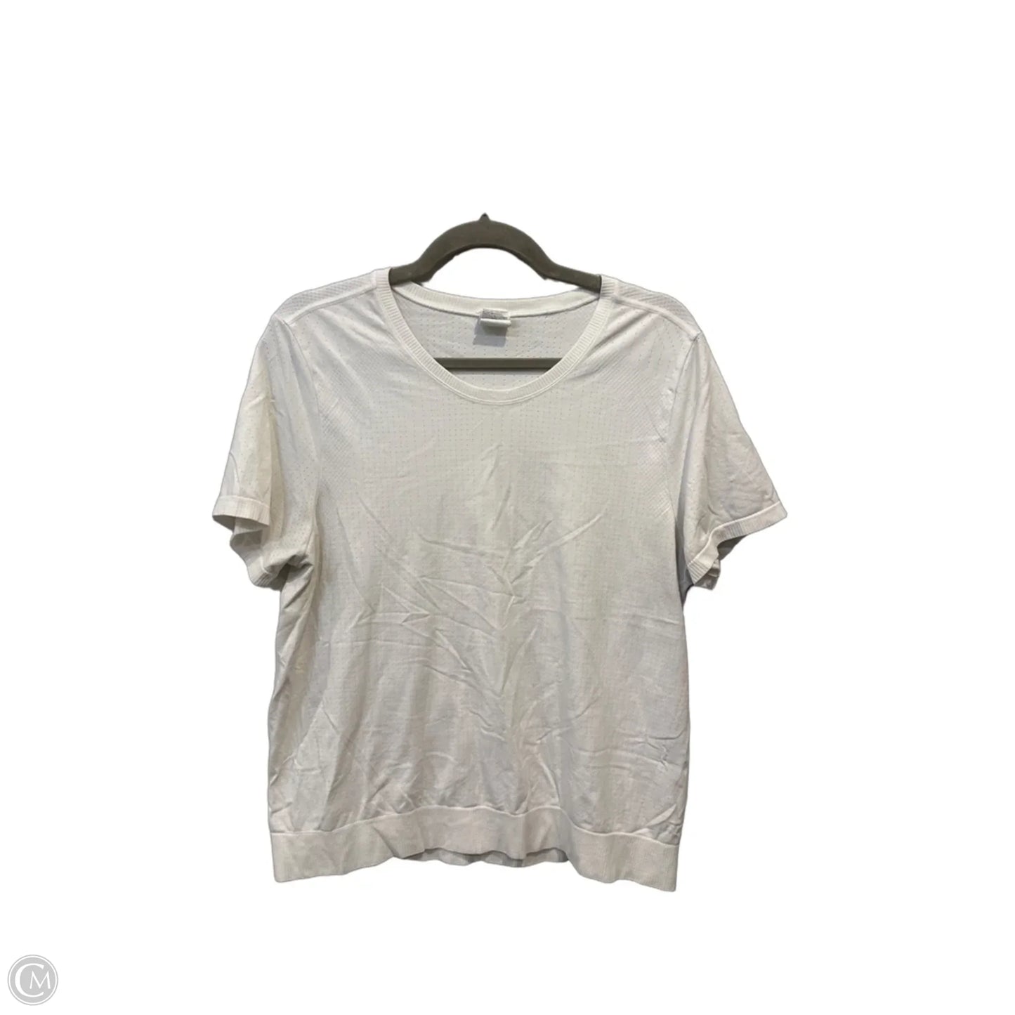Athletic Top Short Sleeve By Athleta In White, Size: Xl