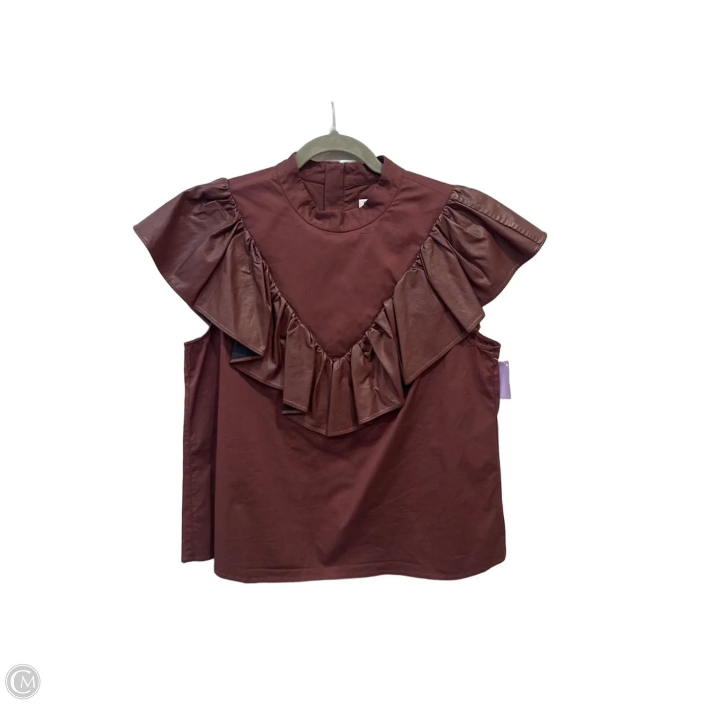 Top Sleeveless By Crosby In Maroon, Size: L