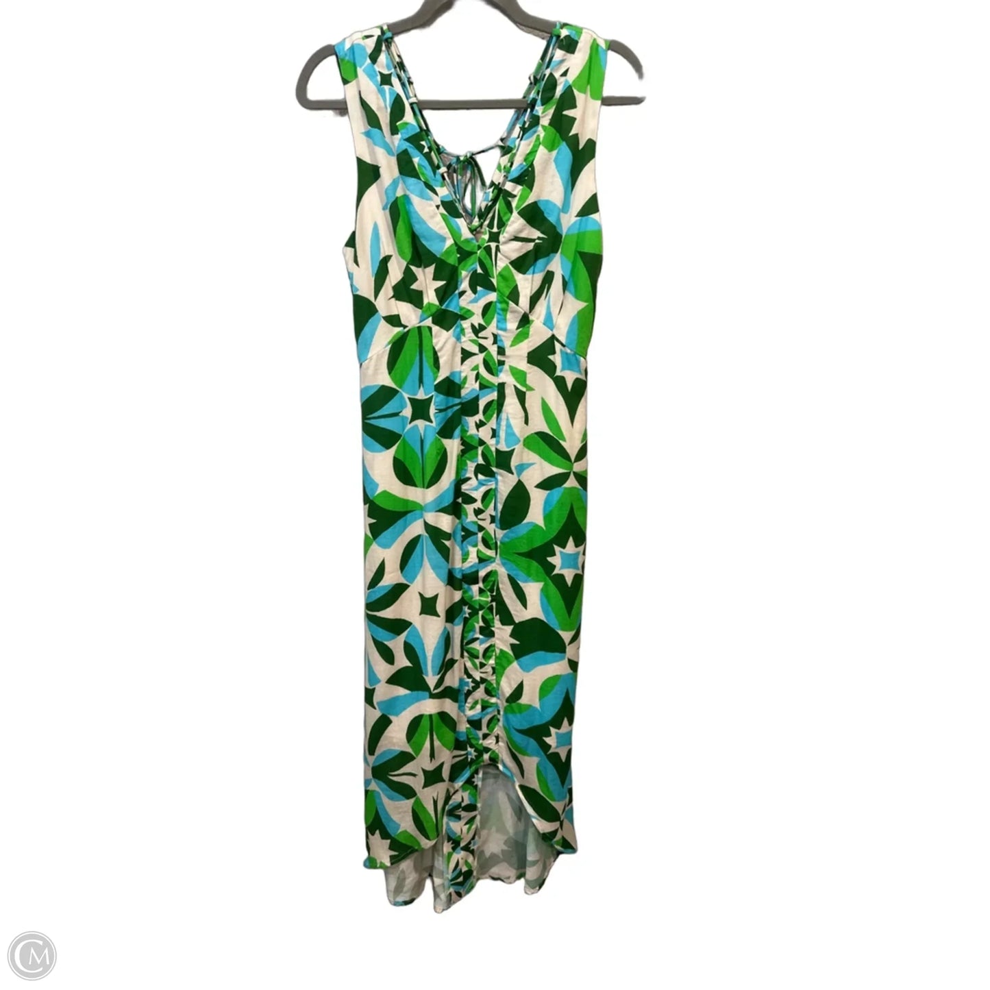 Dress Casual Maxi By Clothes Mentor In Blue & Green, Size: Xs