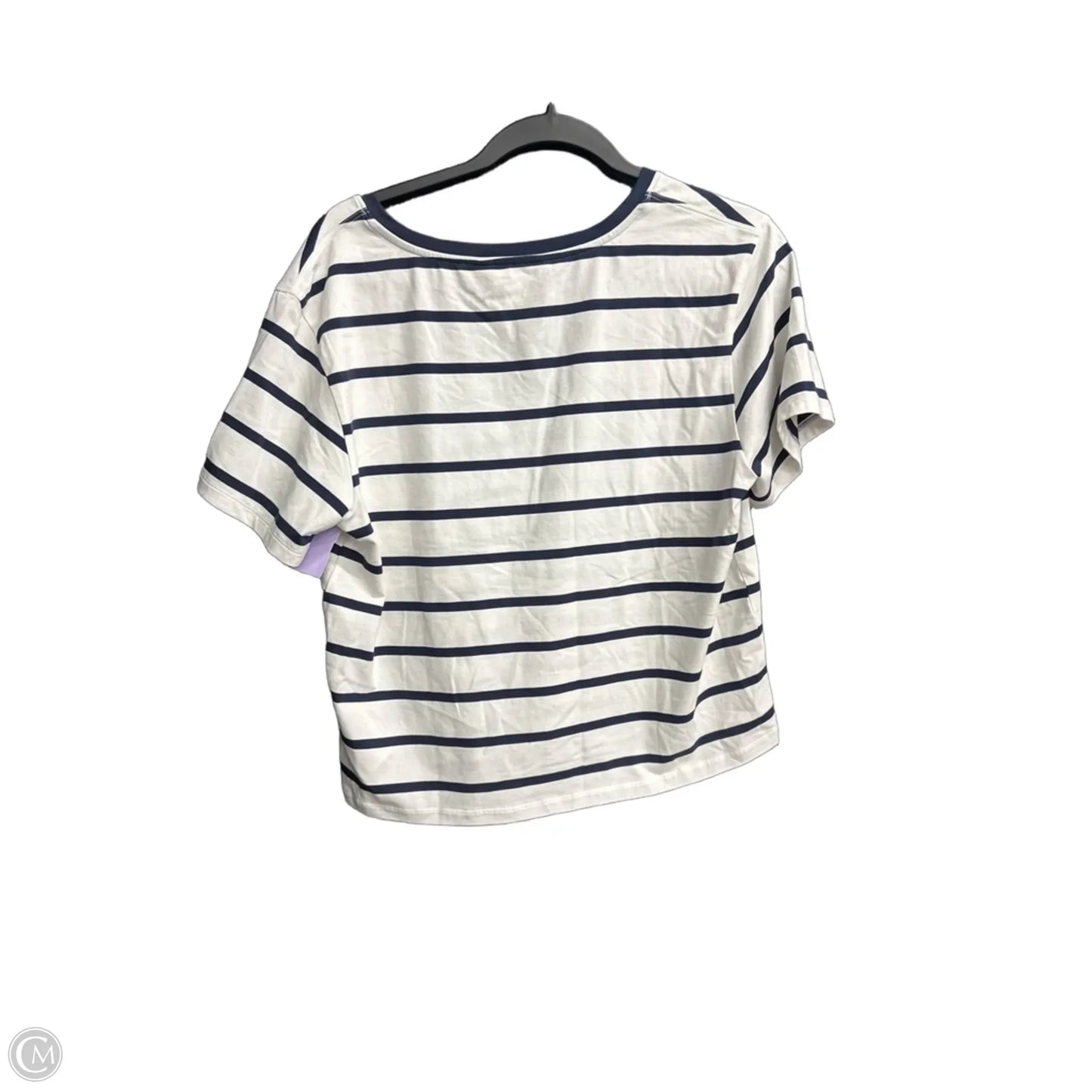 Top Short Sleeve By Athleta In Striped Pattern, Size: M
