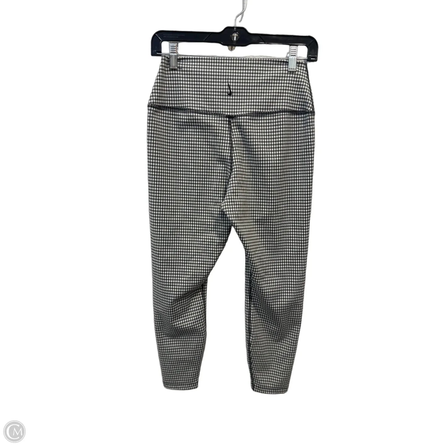 Athletic Leggings By Nike Apparel In Plaid Pattern, Size: L