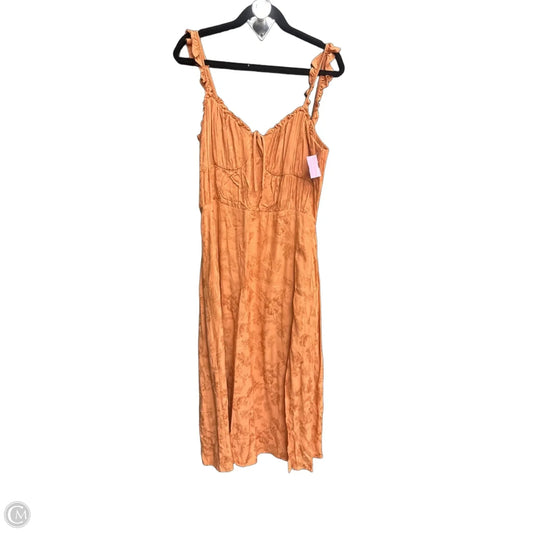 Dress Casual Maxi By Rock & Roll In Orange, Size: 2x