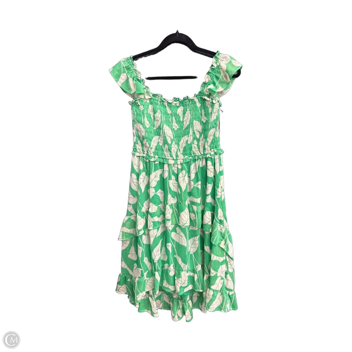 Dress Casual Midi By Mimi Chica In Green & White, Size: S