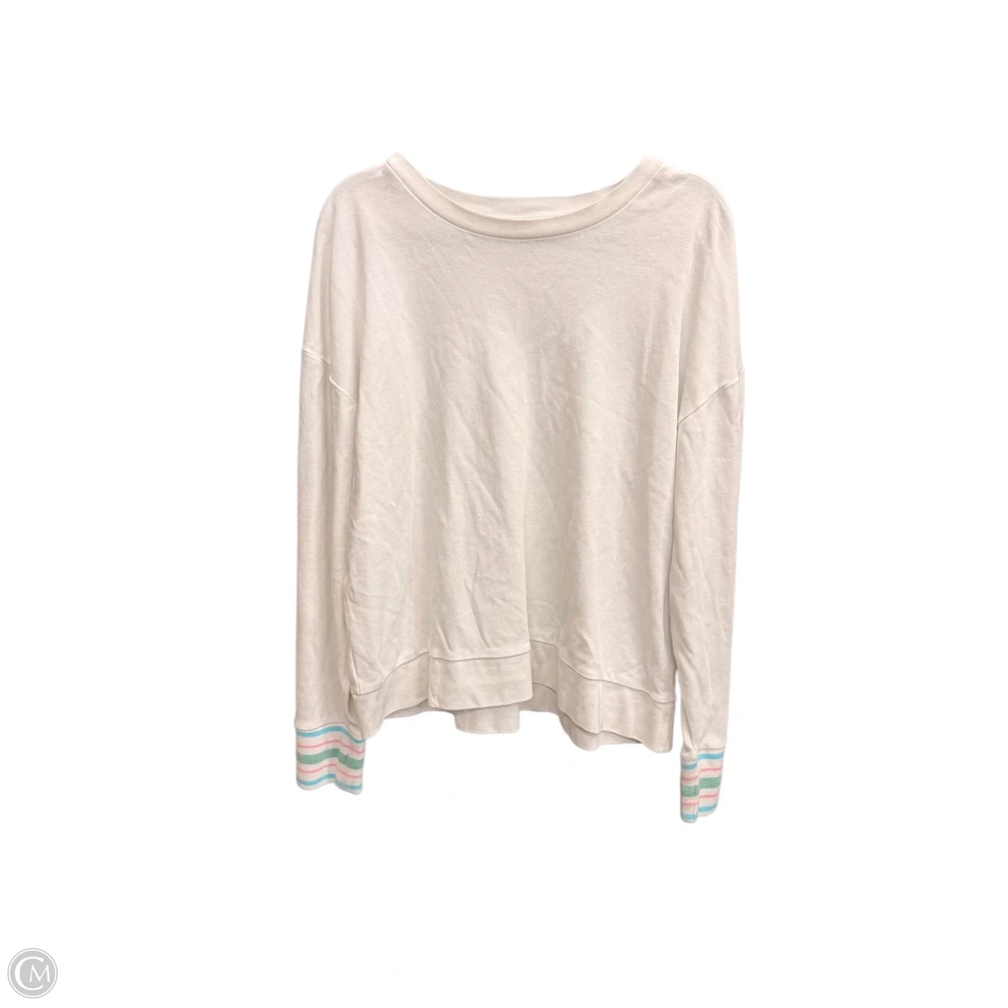 Top Long Sleeve By Clothes Mentor In White, Size: L