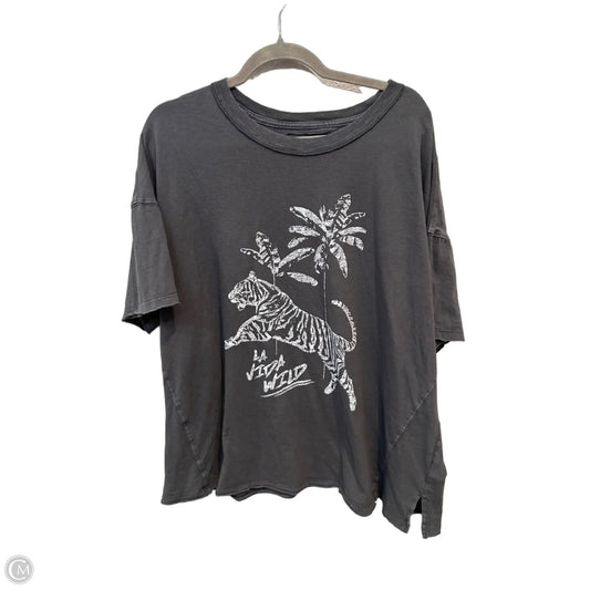Top Short Sleeve By Aerie In Black, Size: L