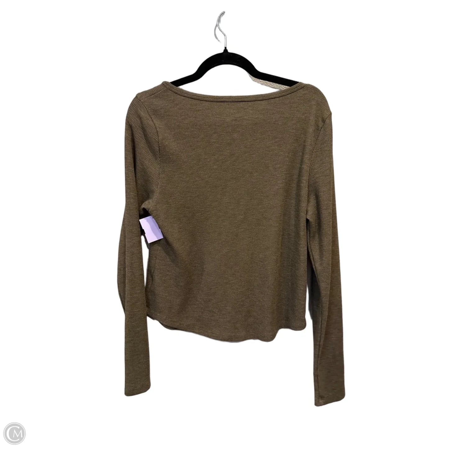 Top Long Sleeve By American Eagle In Brown, Size: Xl