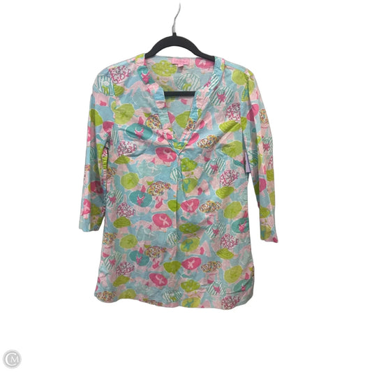 Tunic Designer By Lilly Pulitzer In Blue & Pink, Size: S