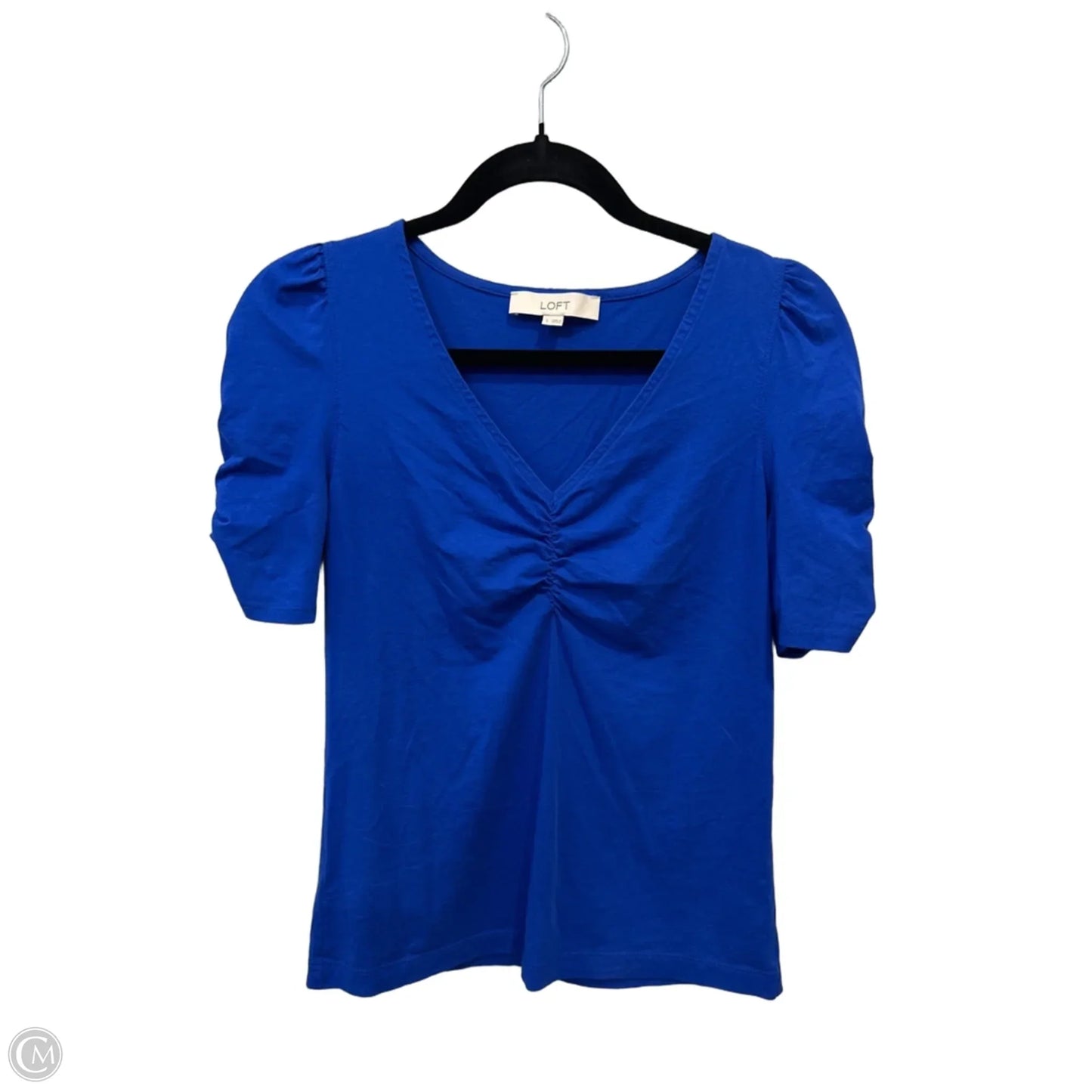 Top Short Sleeve By Loft In Blue, Size: S