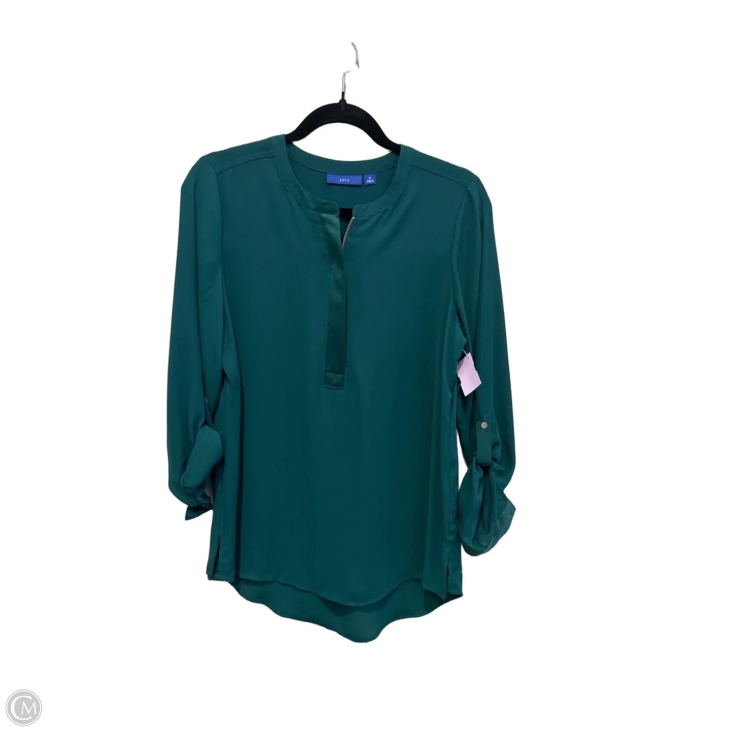 Top 3/4 Sleeve By Apt 9 In Green, Size: M