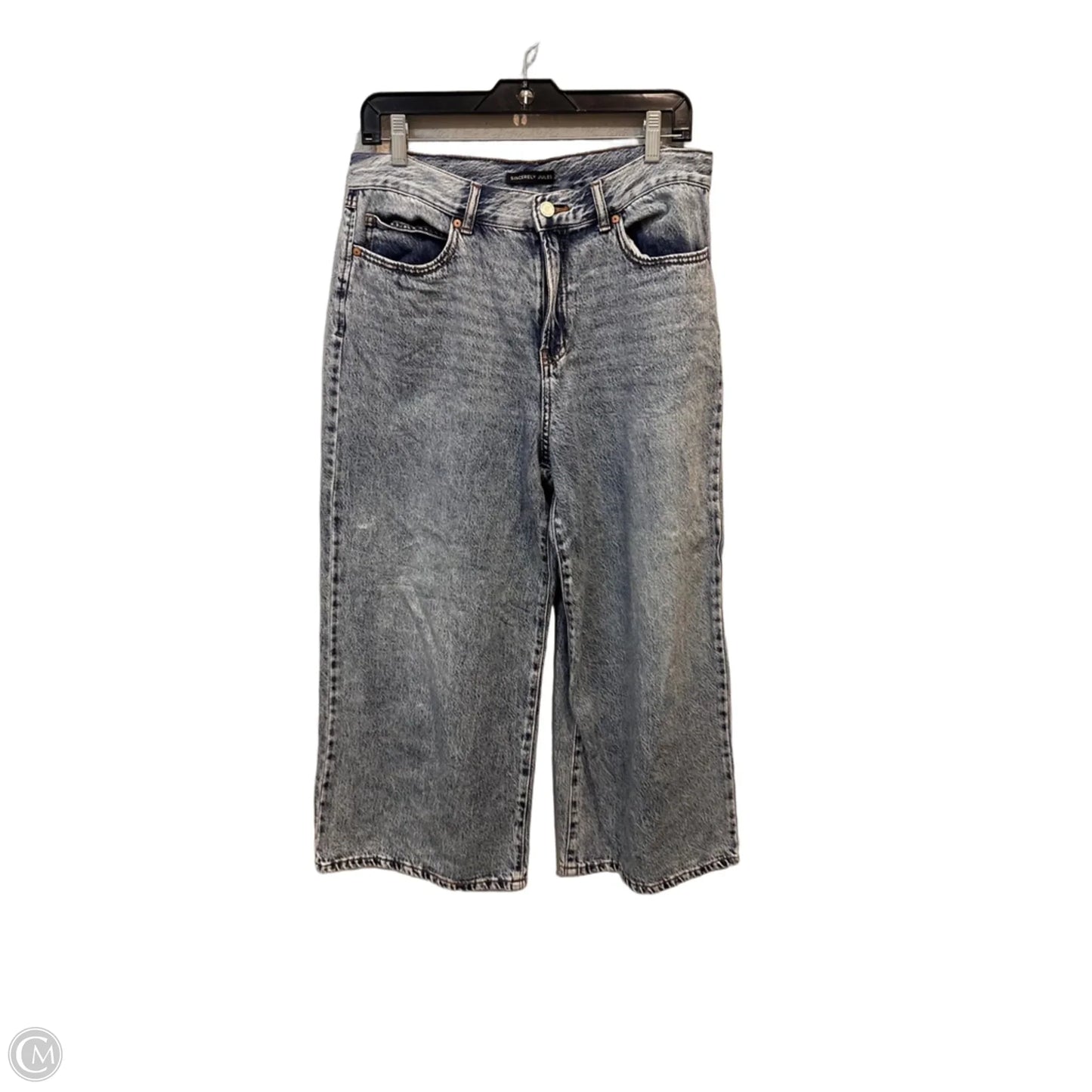 Jeans Wide Leg By Sincerely Jules In Blue Denim, Size: 8