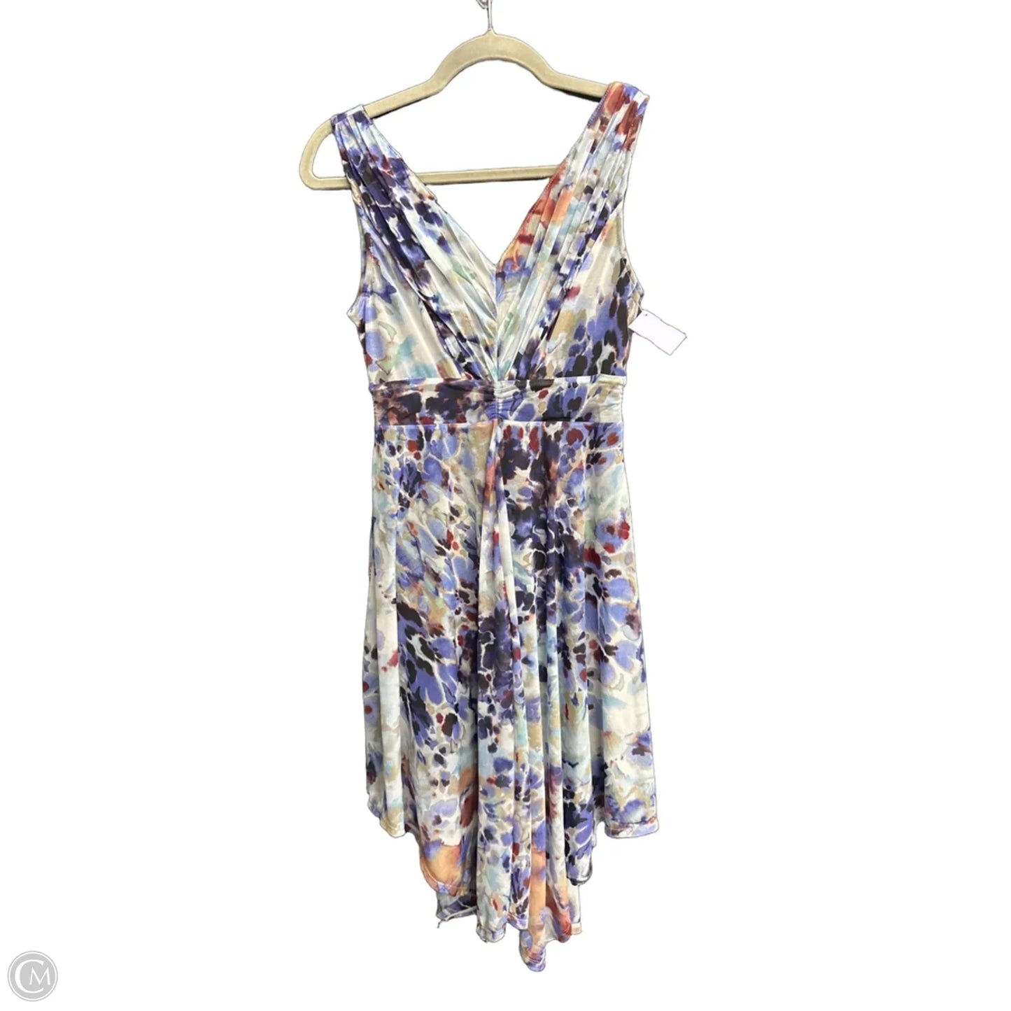 Dress Casual Midi By Simply Vera In Blue & Brown, Size: Xs