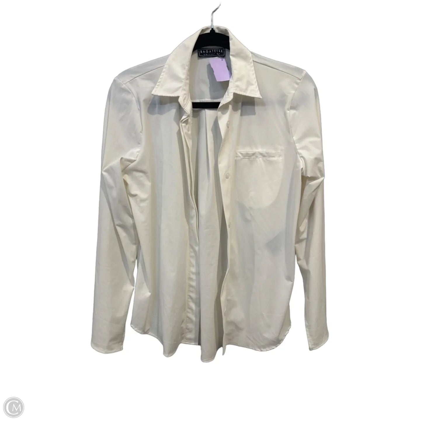 Top Long Sleeve By Bagatelle In White, Size: M