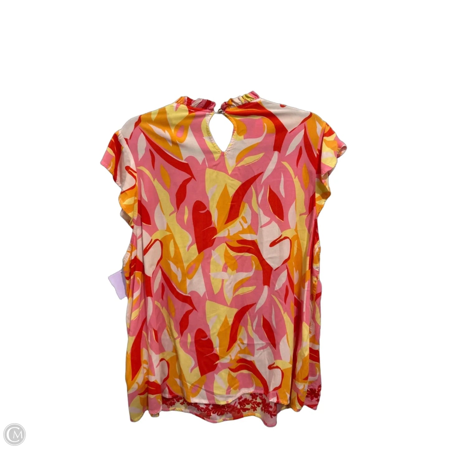 Top Sleeveless By Savanna Jane In Pink & Red, Size: Xl