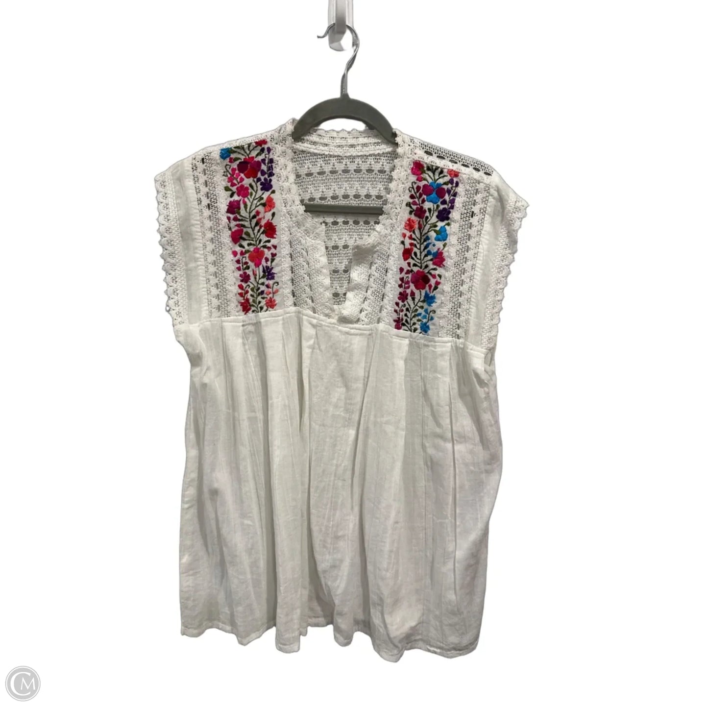 Top Sleeveless By Clothes Mentor In White, Size: Xl