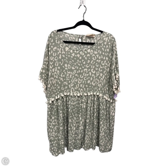 Top Short Sleeve By Savanna Jane In Animal Print, Size: Xl