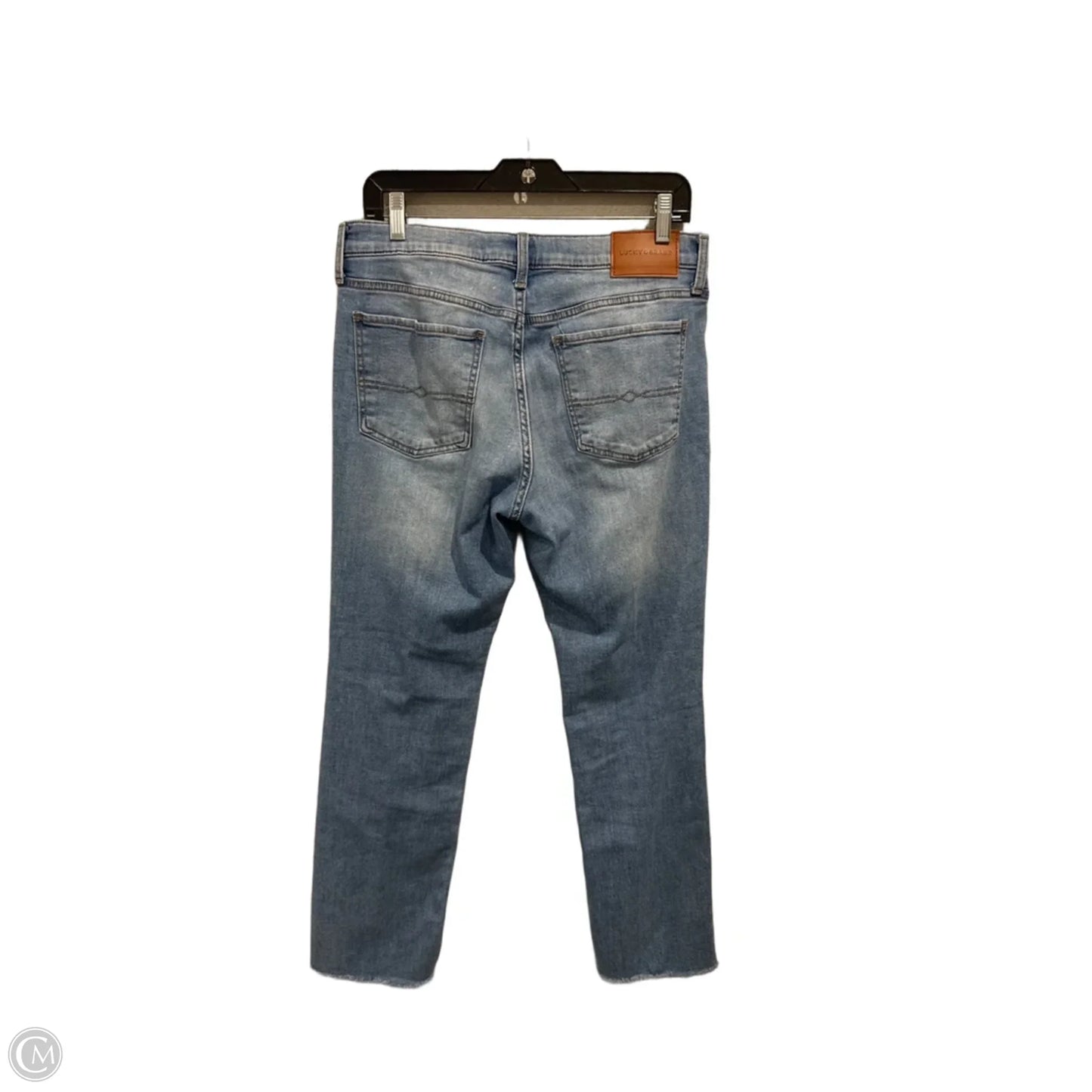 Jeans Straight By Lucky Brand In Blue Denim, Size: 10