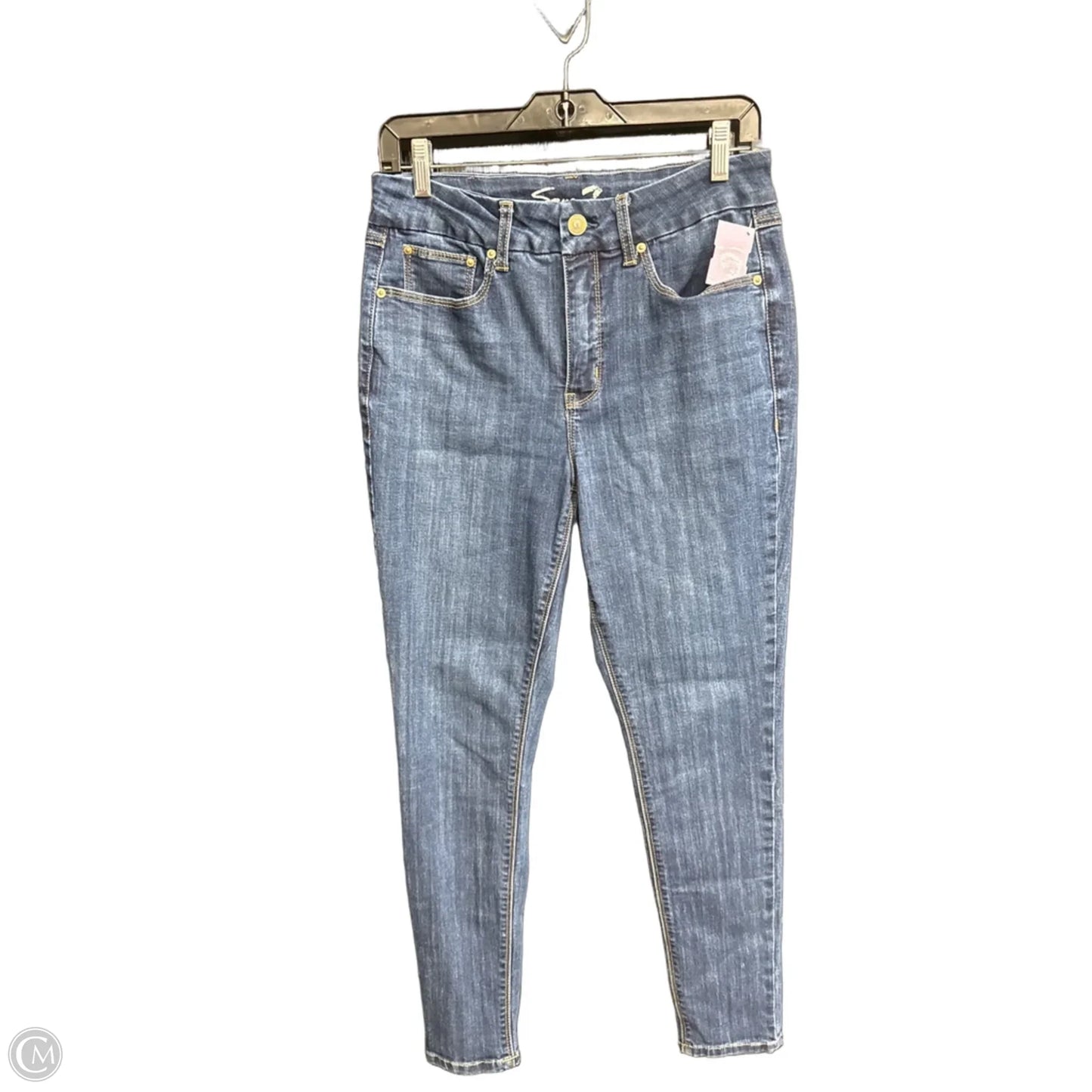 Jeans Straight By Seven 7 In Blue Denim, Size: 10