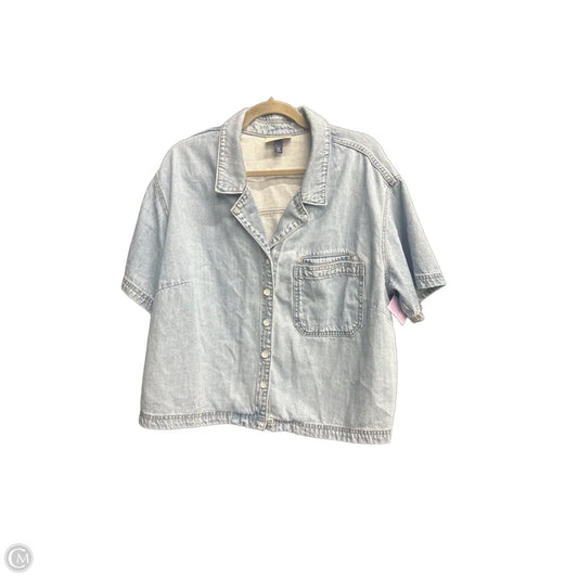 Top Short Sleeve By Universal Thread In Blue Denim, Size: Xxl