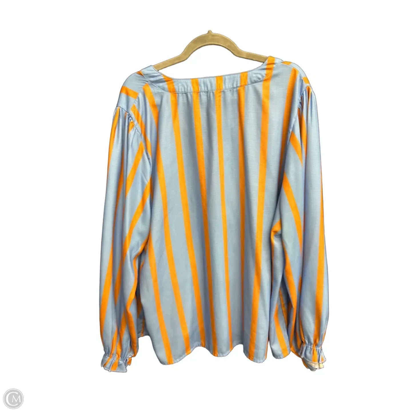 Top Long Sleeve By Clothes Mentor In Striped Pattern, Size: 4x