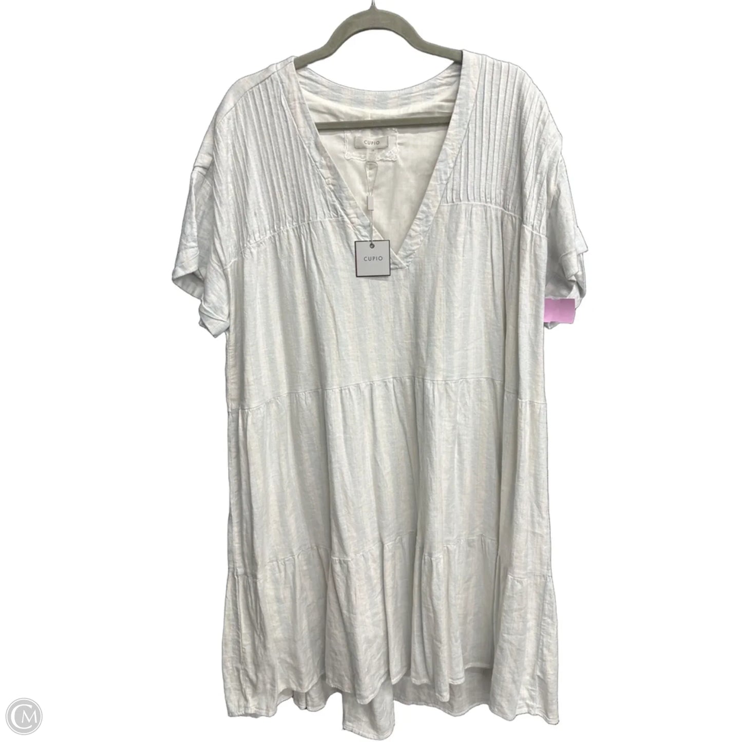 Dress Casual Midi By Cupio In Blue & White, Size: 2x
