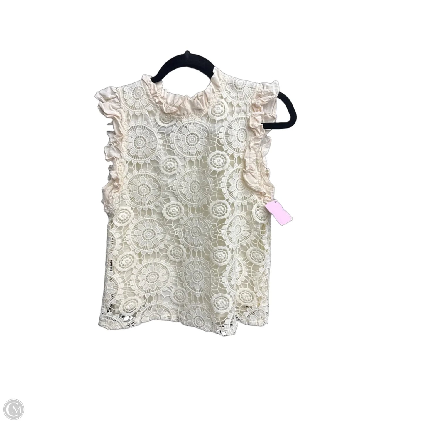 Top Sleeveless By Clothes Mentor In Cream, Size: Xs
