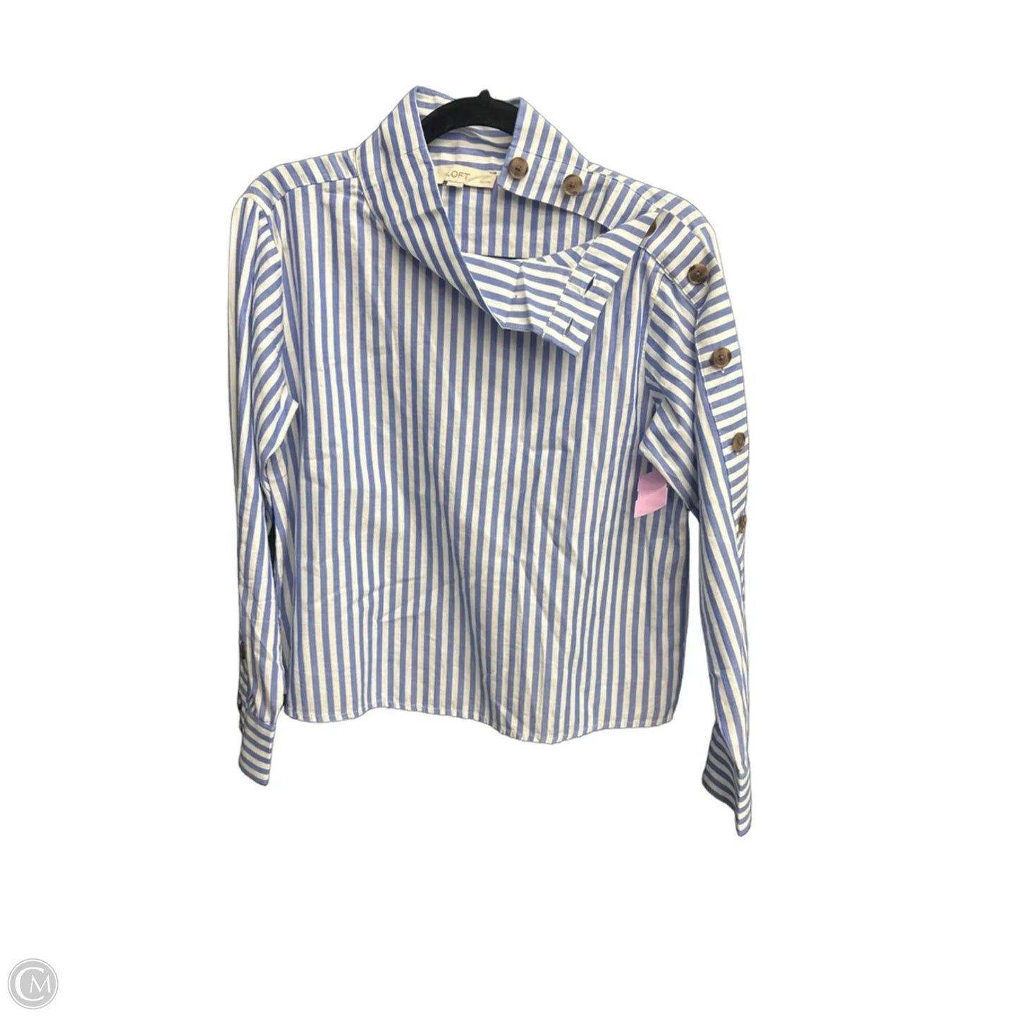 Top Long Sleeve By Loft In Striped Pattern, Size: Xsp