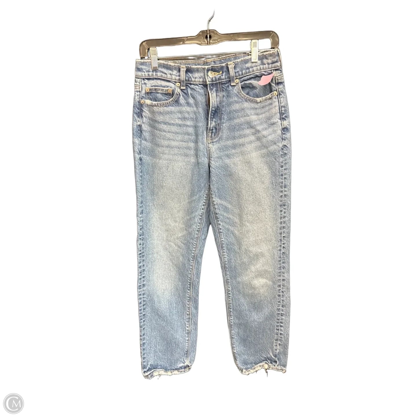 Jeans Straight By American Eagle In Blue Denim, Size: 4