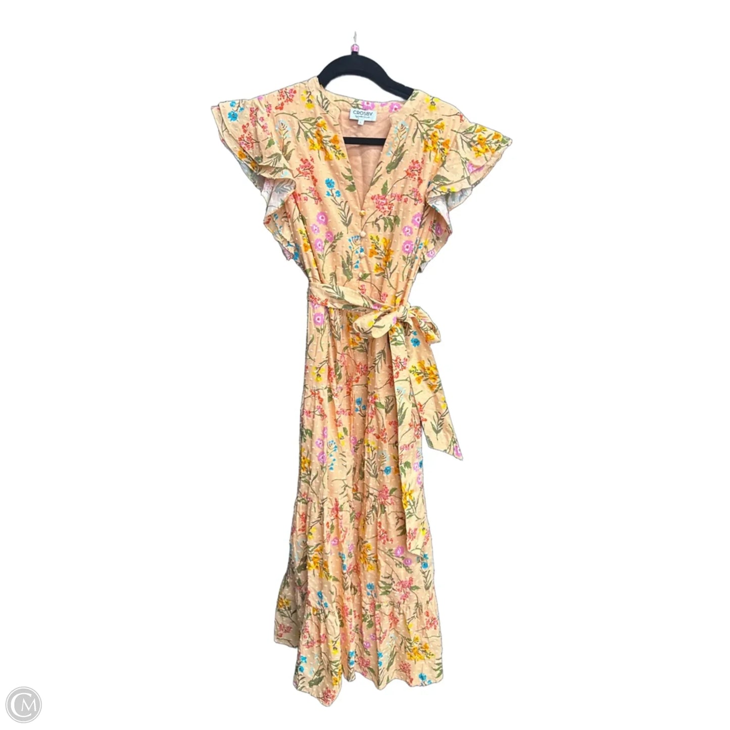 Dress Casual Maxi By Crosby In Floral Print, Size: L