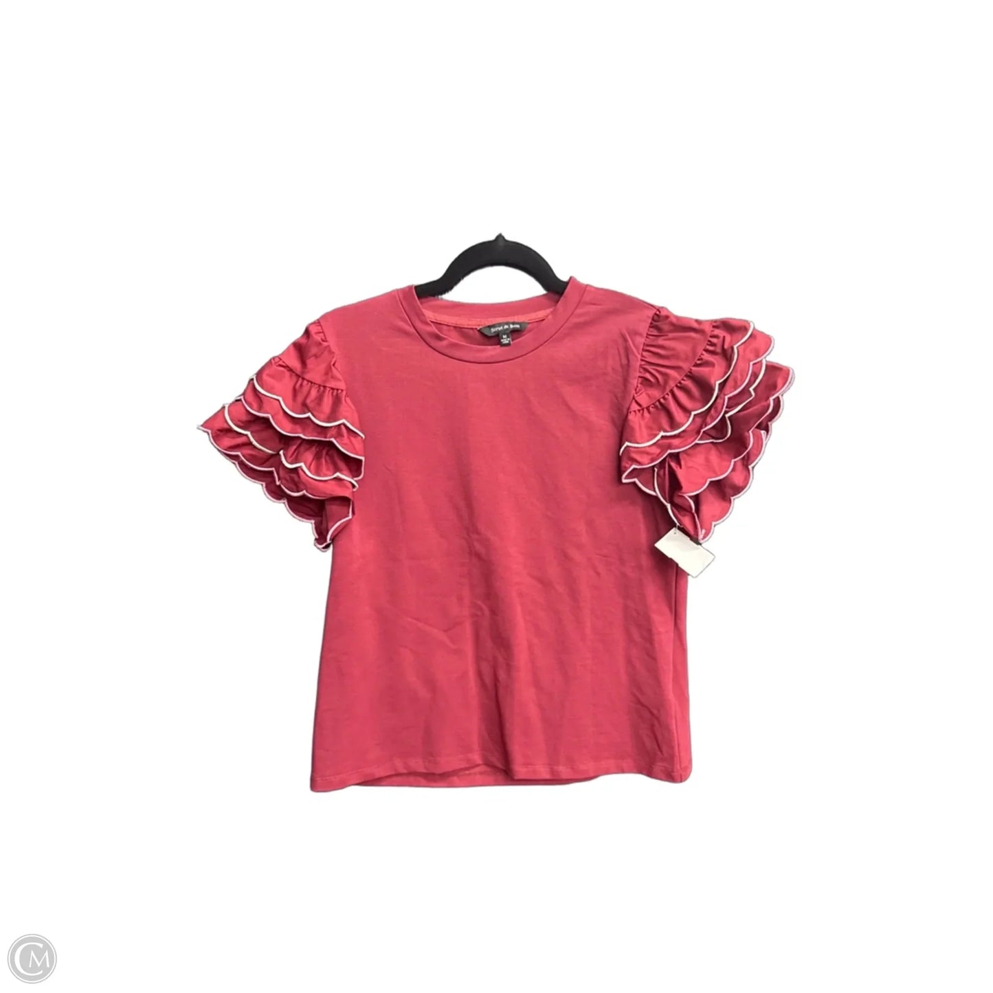 Top Short Sleeve By Strut & Bolt In Maroon, Size: M