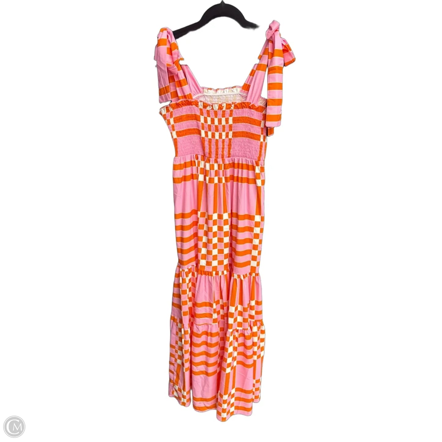 Dress Casual Maxi By Clothes Mentor In Orange & Pink, Size: M