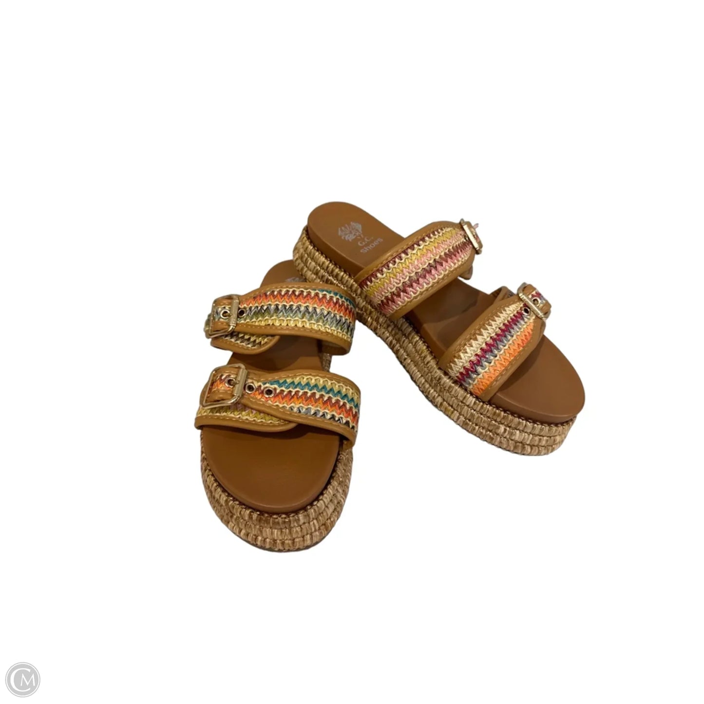 Sandals Flats By Clothes Mentor In Brown, Size: 8