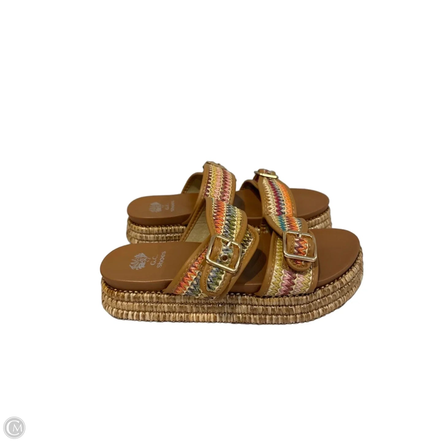 Sandals Flats By Clothes Mentor In Brown, Size: 8