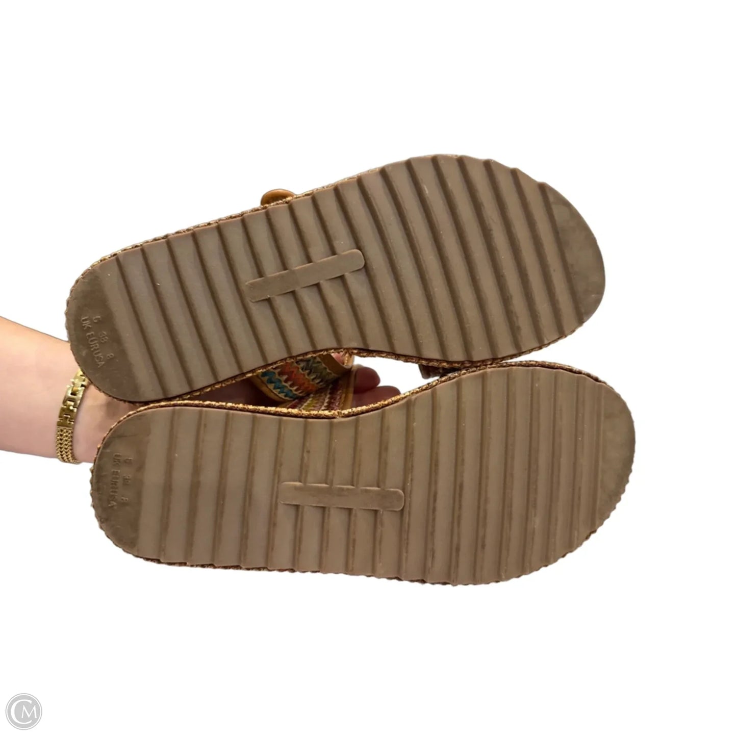 Sandals Flats By Clothes Mentor In Brown, Size: 8