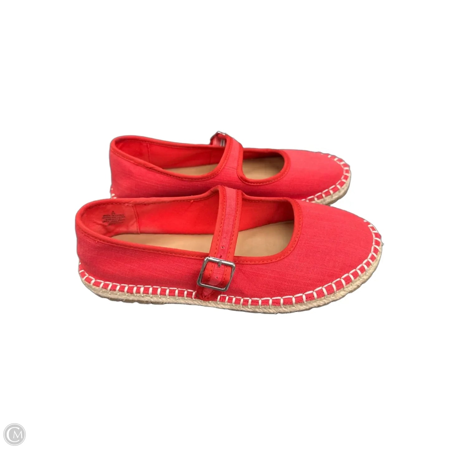 Shoes Flats By Old Navy In Cream & Red, Size: 8