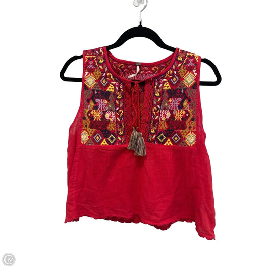 Top Sleeveless By Free People In Red, Size: Xs