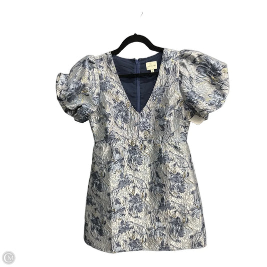 Dress Casual Short By Adelyn Rae In Blue & Silver, Size: S