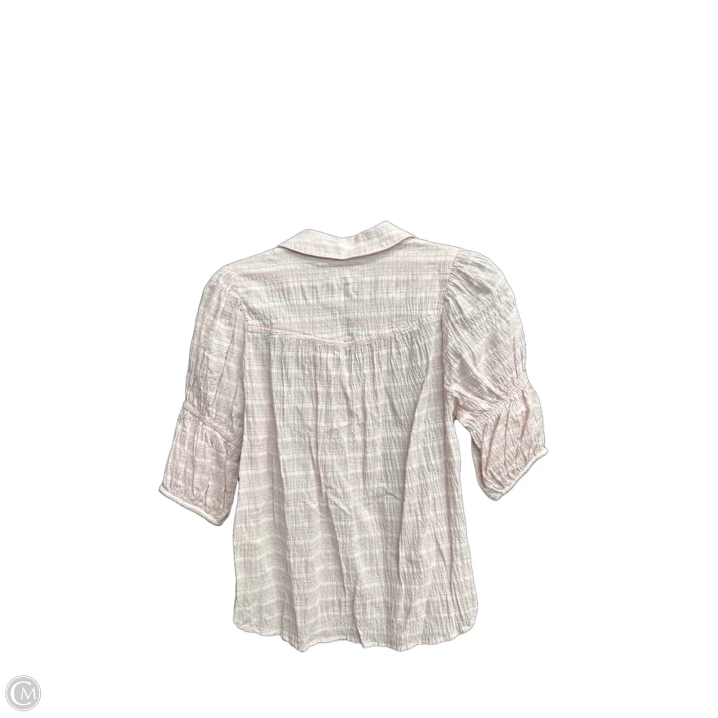 Top Short Sleeve By Pilcro In Pink & White, Size: Xs
