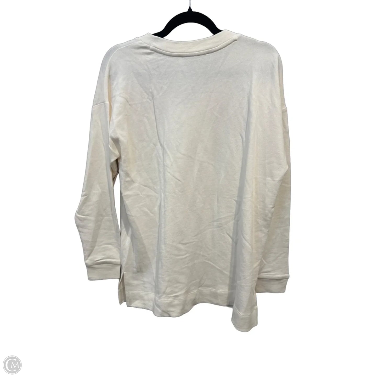 Top Long Sleeve By Loft In White, Size: S