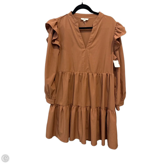 Dress Casual Midi By Entro In Brown, Size: L
