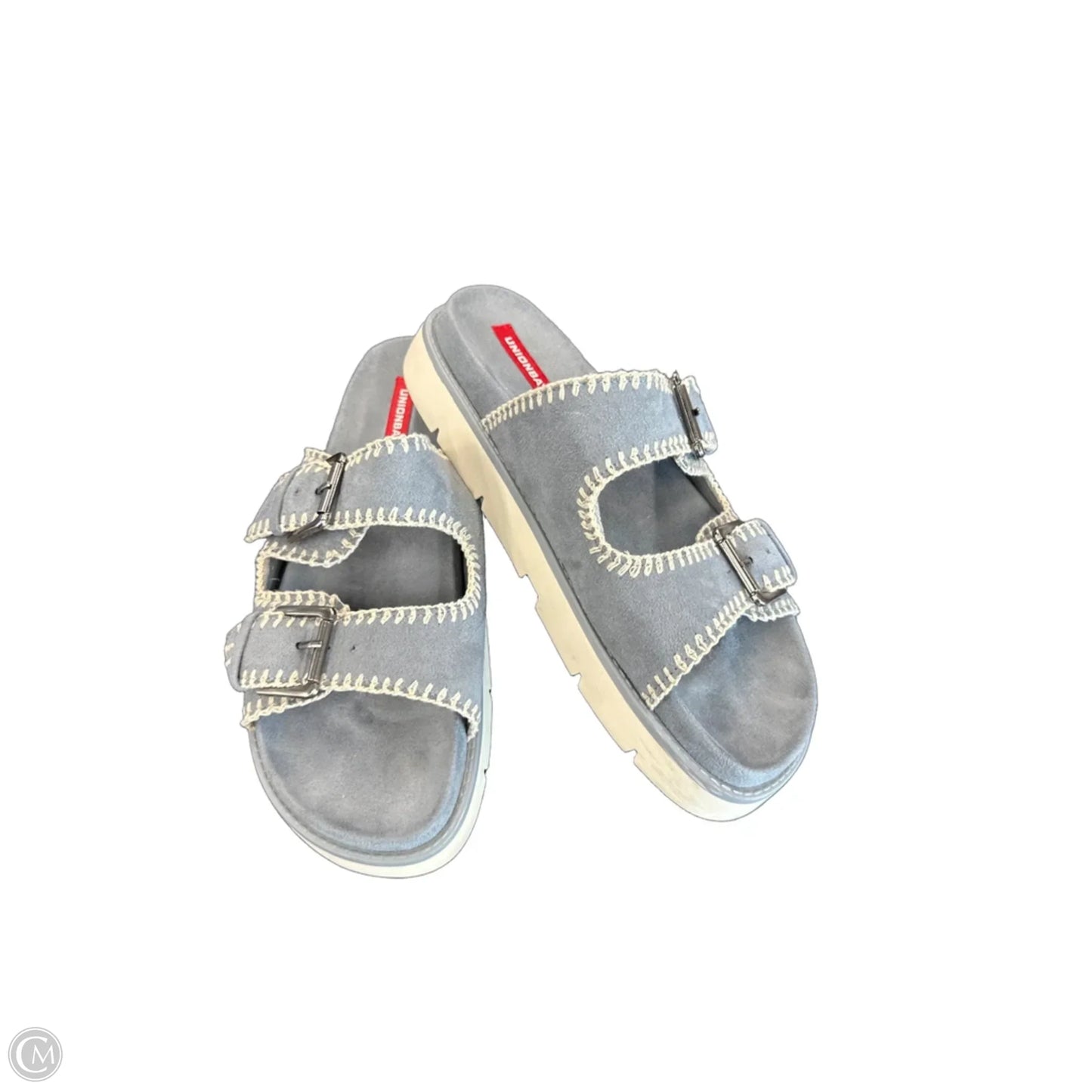 Sandals Flats By Union Bay In Blue & Cream, Size: 10