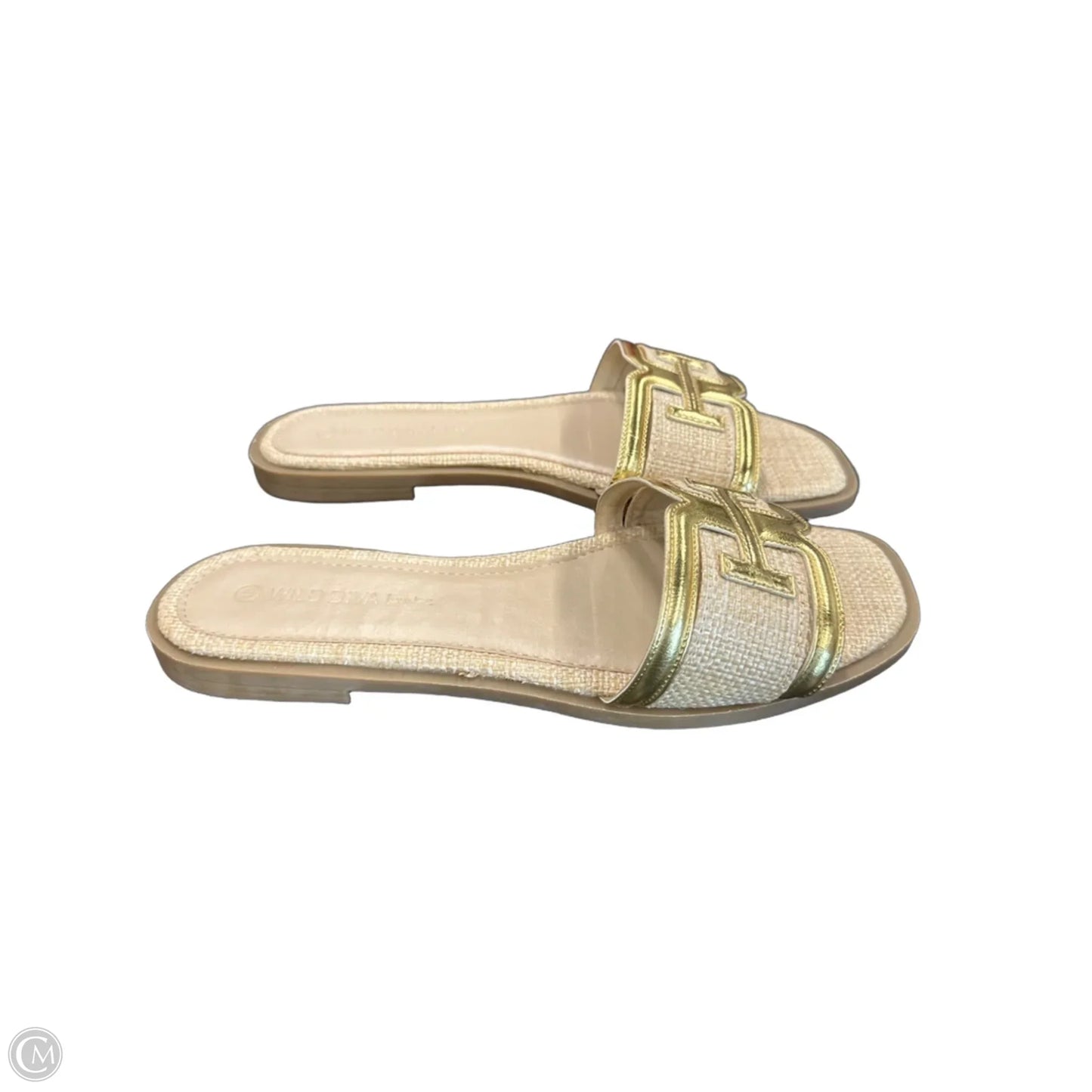 Sandals Flats By Wild Diva In Beige, Size: 10