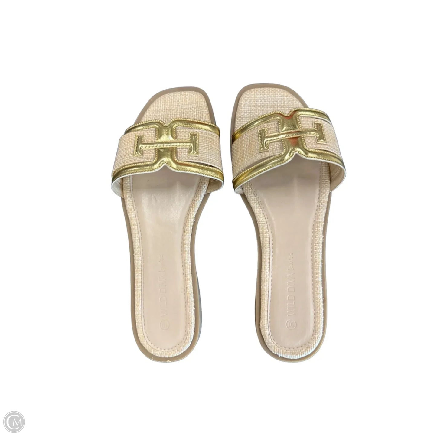 Sandals Flats By Wild Diva In Beige, Size: 10