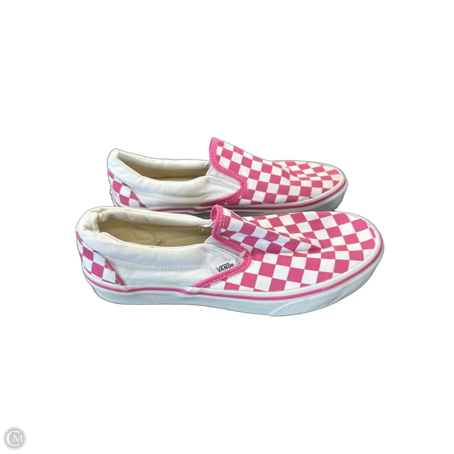 Shoes Sneakers By Vans In Pink & White, Size: 9