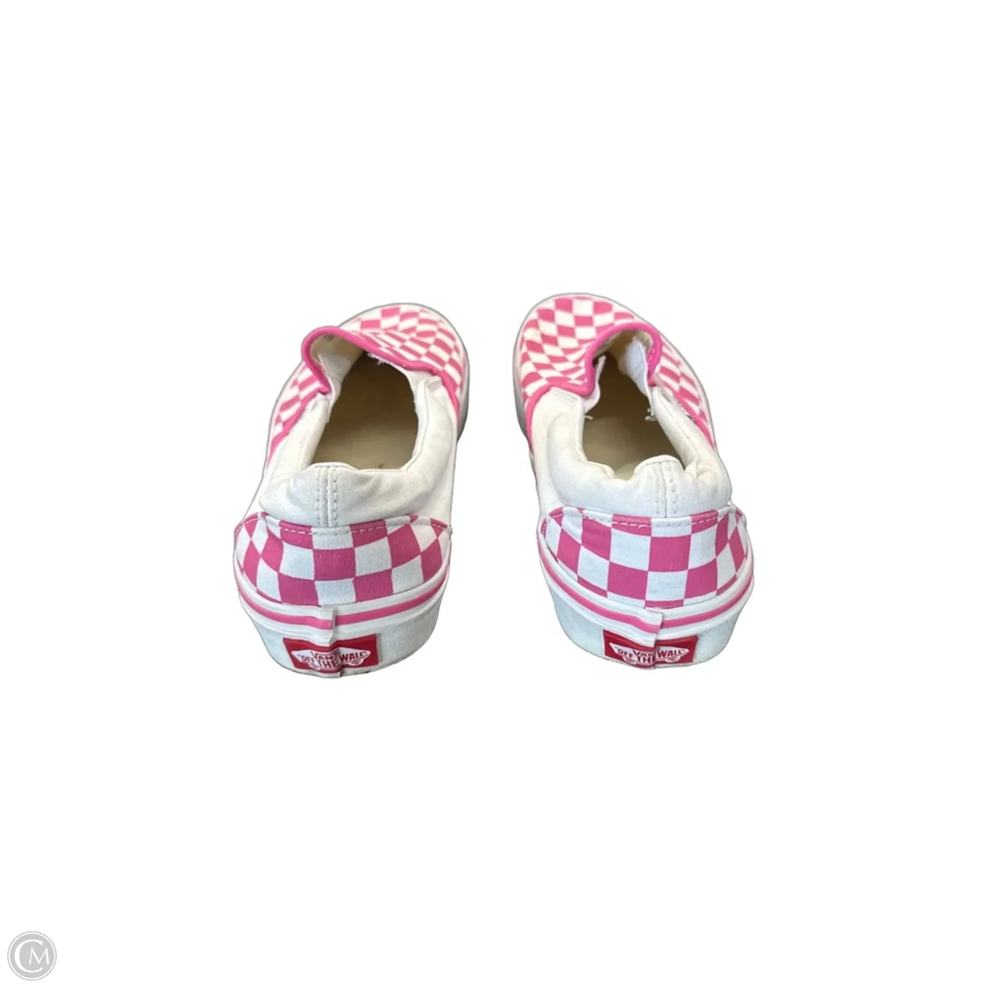 Shoes Sneakers By Vans In Pink & White, Size: 9