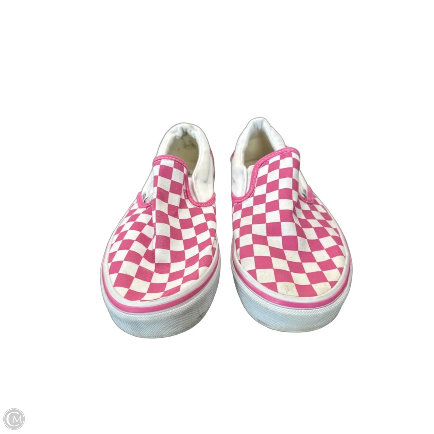 Shoes Sneakers By Vans In Pink & White, Size: 9