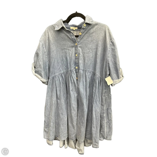 Dress Casual Midi By Easel In Blue Denim, Size: L