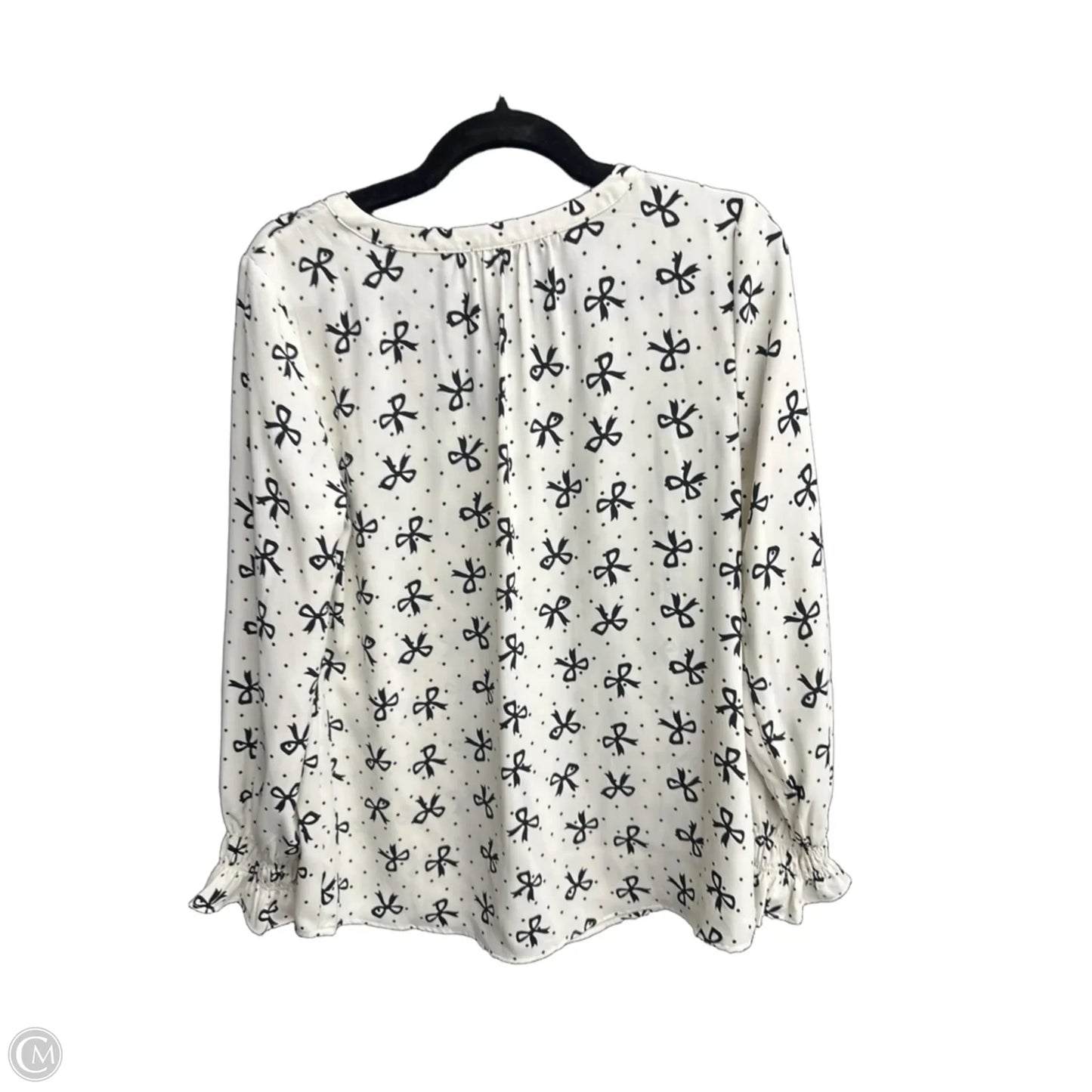 Top Long Sleeve By Talbots In Black & White, Size: S