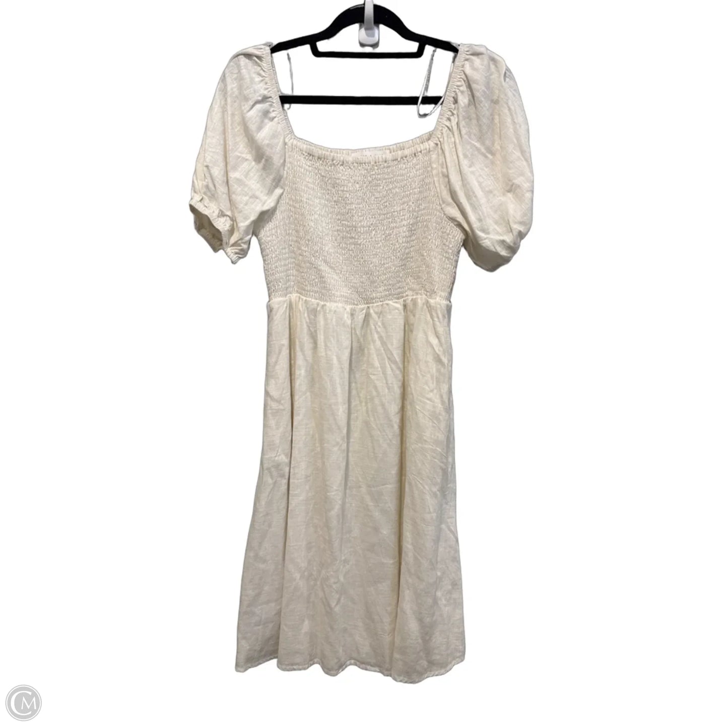 Dress Casual Midi By Chris And Carol In Cream, Size: M