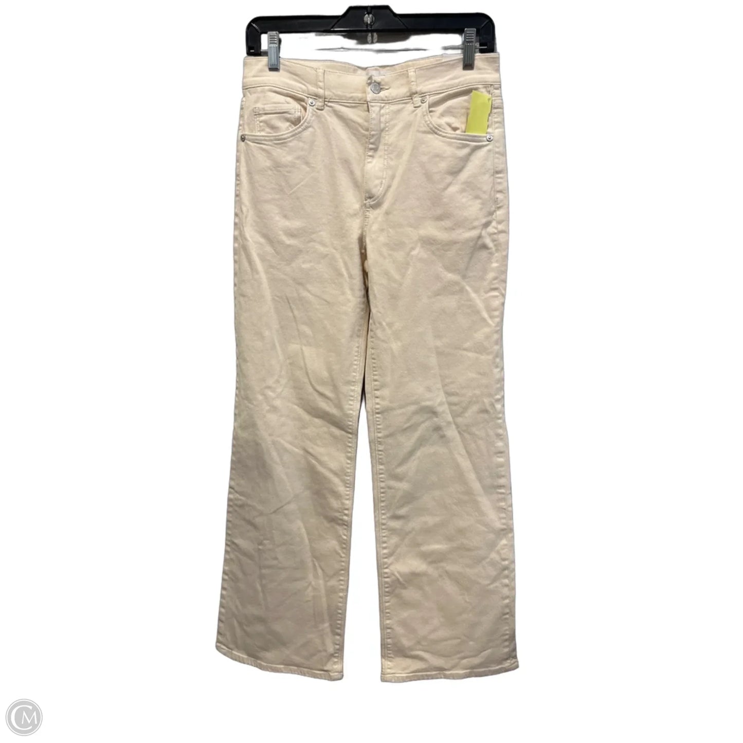 Jeans Wide Leg By Loft In White Denim, Size: 2