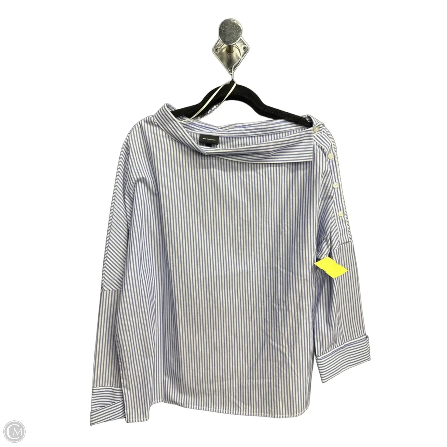 Top Long Sleeve By Who What Wear In Striped Pattern, Size: S